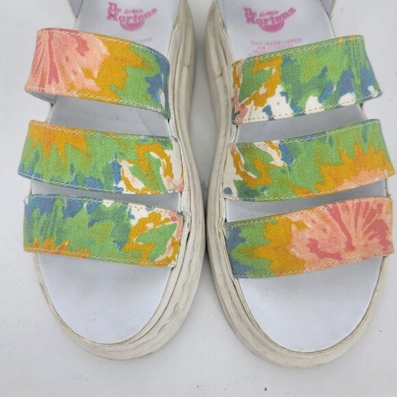 Dr. Martens Women's Clarissa Vegan Tie Dye Sandals Ankle Strap US Size 7 UK Sz 5 - Picture 4 of 9